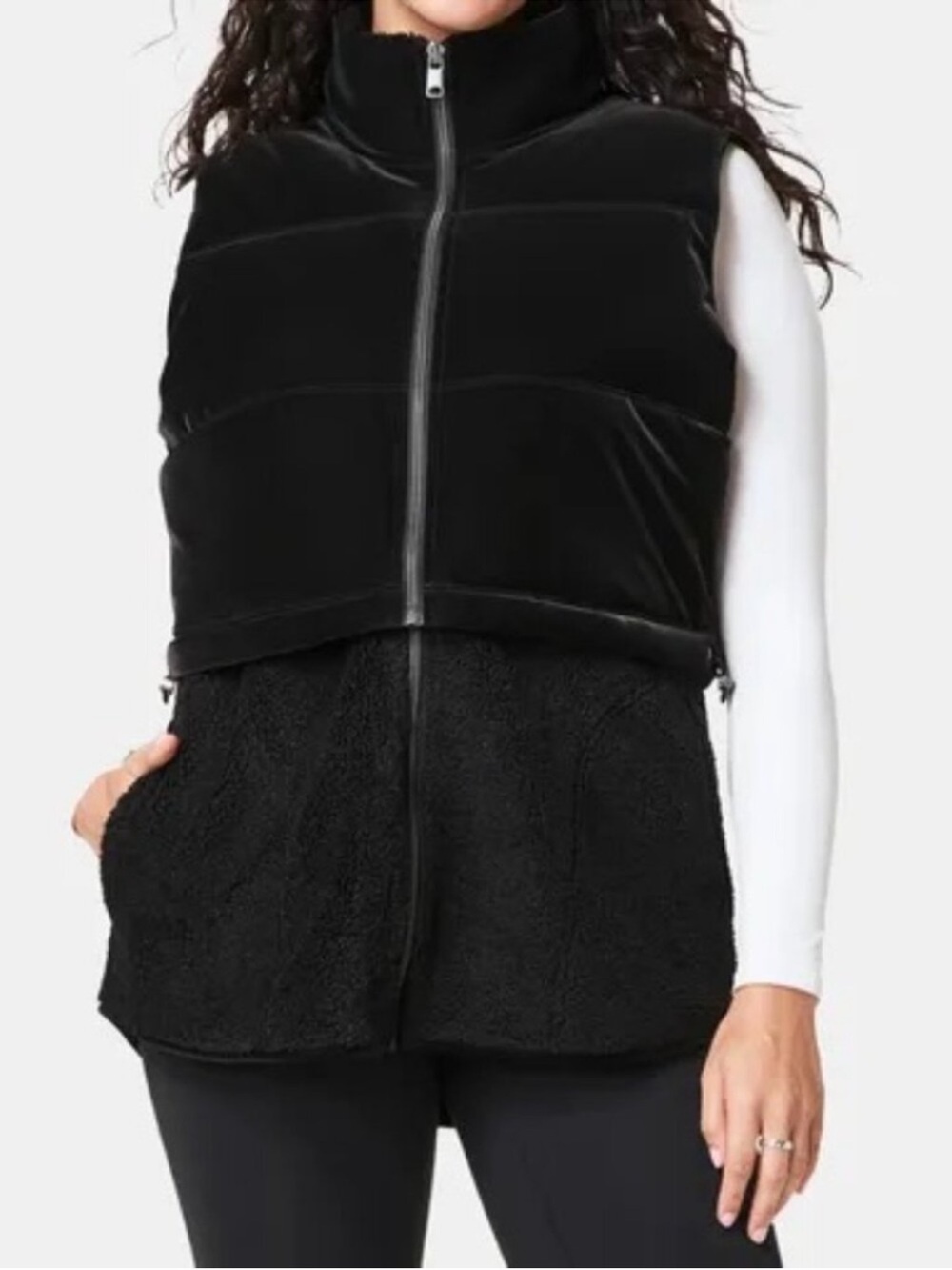 NWT SPANX Velour & Luxe Fleece Vest